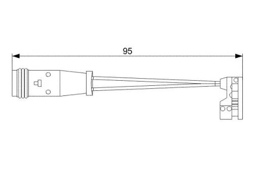 BOSCH Warning Contact, brake pad wear (1987473006)