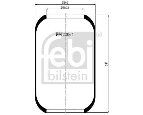 FEBI BILSTEIN 1x Bellow, air suspension (20661)