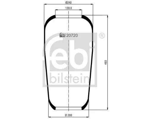 FEBI BILSTEIN 1x Bellow, air suspension (20720)
