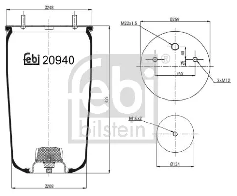 1x Bellow, air suspension