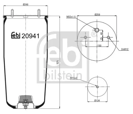 FEBI BILSTEIN 1x Bellow, air suspension (20941)