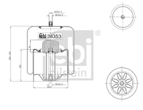 FEBI BILSTEIN 1x Bellow, air suspension (38353)