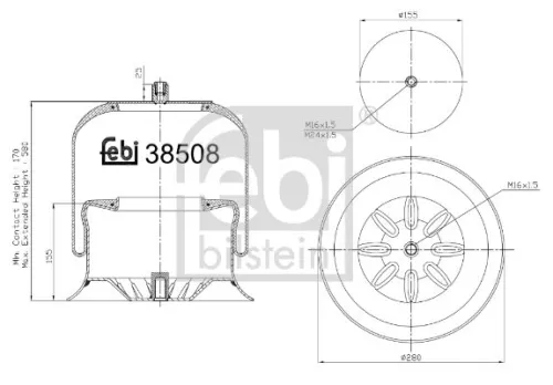 FEBI BILSTEIN 1x Bellow, air suspension (38508)