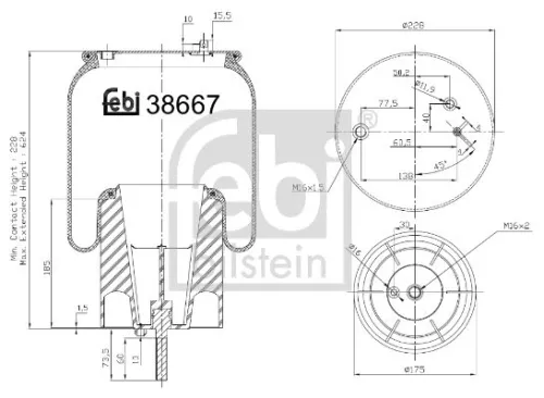 FEBI BILSTEIN 1x Bellow, air suspension (38667)
