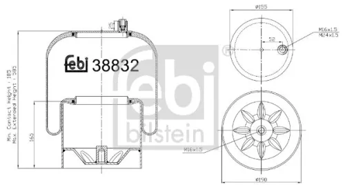 FEBI BILSTEIN 1x Bellow, air suspension (38832)