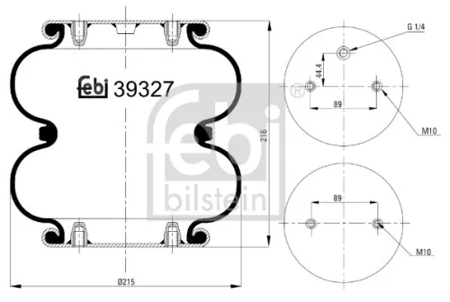 FEBI BILSTEIN 1x Bellow, air suspension (39327)
