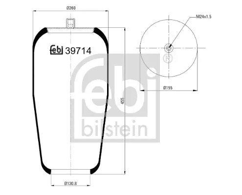 FEBI BILSTEIN 1x Bellow, air suspension (39714)