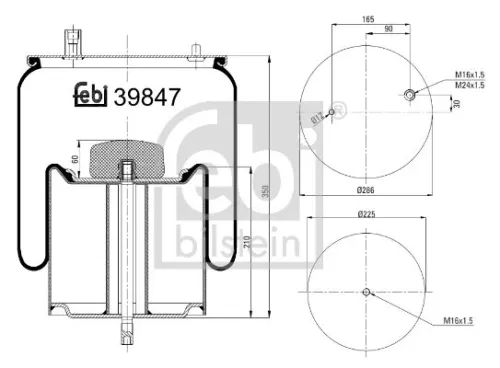 FEBI BILSTEIN 1x Bellow, air suspension (39847)
