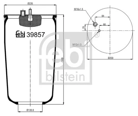 FEBI BILSTEIN 1x Bellow, air suspension (39857)