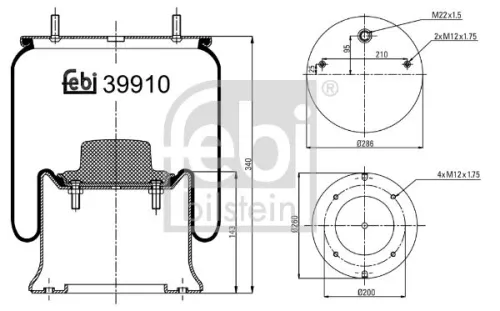 FEBI BILSTEIN 1x Bellow, air suspension (39910)