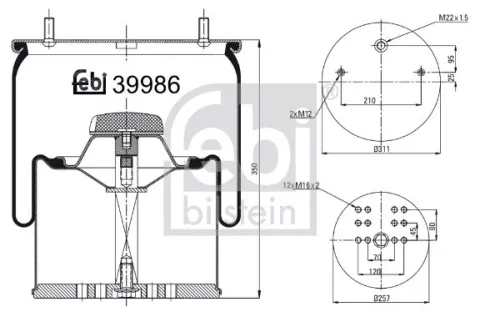FEBI BILSTEIN 1x Bellow, air suspension (39986)