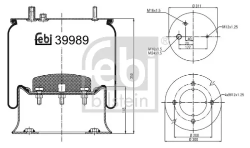 FEBI BILSTEIN 1x Bellow, air suspension (39989)