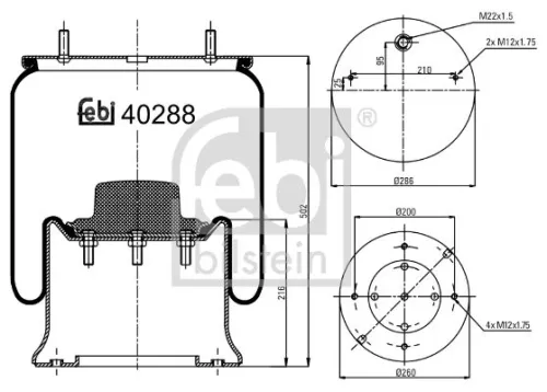 FEBI BILSTEIN 1x Bellow, air suspension (40288)
