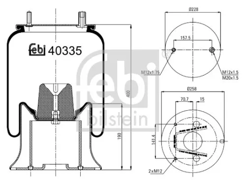 FEBI BILSTEIN 1x Bellow, air suspension (40335)