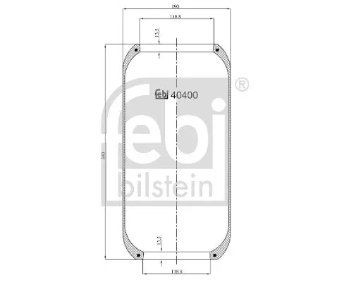 FEBI BILSTEIN 1x Bellow, air suspension (40400)