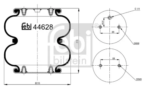 FEBI BILSTEIN 1x Bellow, air suspension (44628)