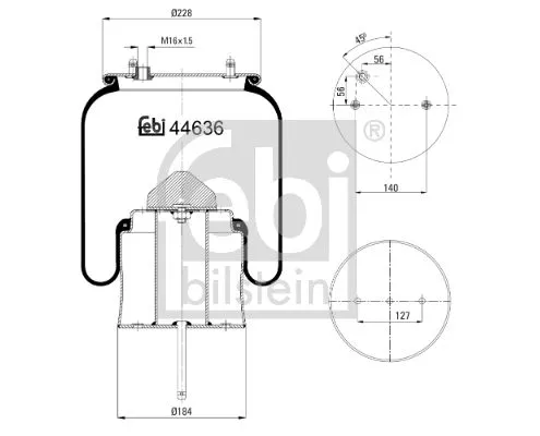 FEBI BILSTEIN 1x Bellow, air suspension (44636)