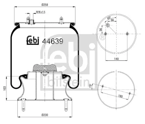 FEBI BILSTEIN 1x Bellow, air suspension (44639)