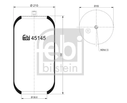 FEBI BILSTEIN 1x Bellow, air suspension (45145)