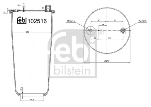 1x Bellow, air suspension