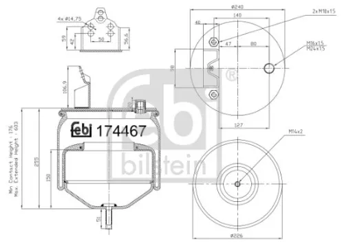FEBI BILSTEIN 1x Bellow, air suspension (174467)