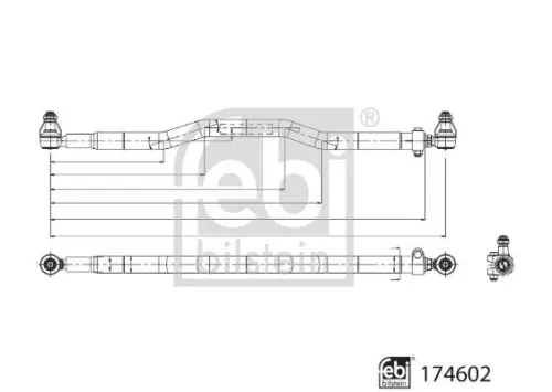 FEBI BILSTEIN 1x Tie Rod (174602)