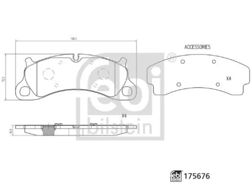 FEBI BILSTEIN 1x Brake Pad Set, disc brake (175676)