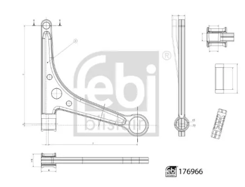 FEBI BILSTEIN 1x Control/Trailing Arm, wheel suspension (176966)