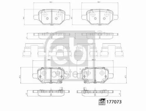 FEBI BILSTEIN 1x Brake Pad Set, disc brake (177073)