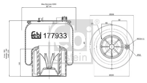 FEBI BILSTEIN 1x Bellow, air suspension (177933)