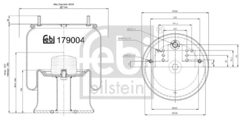 FEBI BILSTEIN 1x Bellow, air suspension (179004)