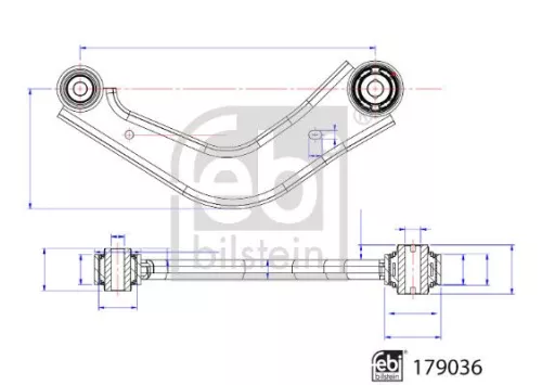 FEBI BILSTEIN 1x Control/Trailing Arm, wheel suspension (179036)
