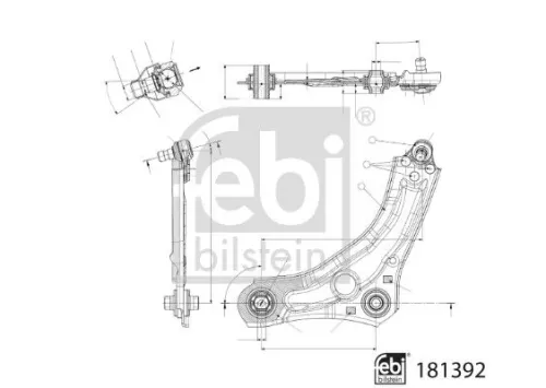 FEBI BILSTEIN 1x Control/Trailing Arm, wheel suspension (181392)