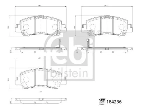 FEBI BILSTEIN 1x Brake Pad Set, disc brake (184236)