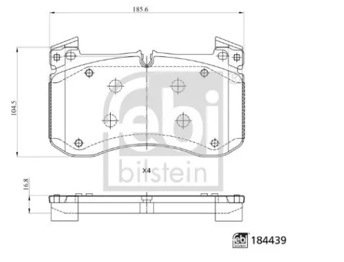 1x Brake Pad Set, disc brake