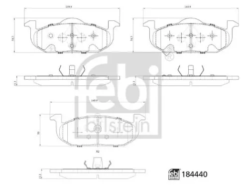 FEBI BILSTEIN 1x Brake Pad Set, disc brake (184440)
