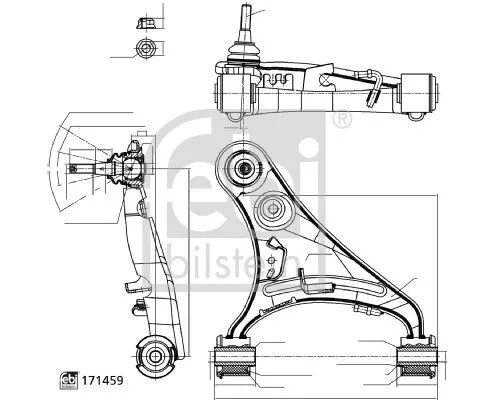 FEBI BILSTEIN 1x Control/Trailing Arm, wheel suspension (185763)