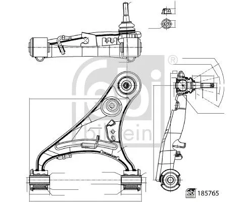 FEBI BILSTEIN 1x Control/Trailing Arm, wheel suspension (185765)