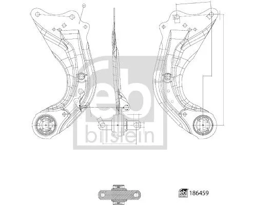 FEBI BILSTEIN 1x Control/Trailing Arm, wheel suspension (186459)