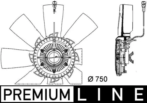 MAHLE Fan, engine cooling (CFF 457 000P)