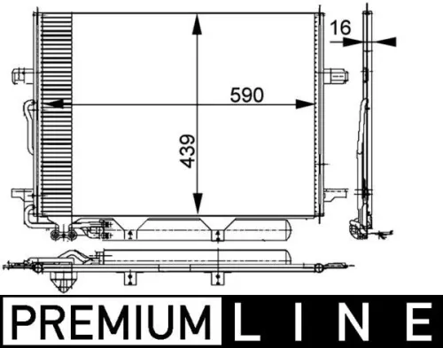 MAHLE Condenser, air conditioning (AC 318 000P)