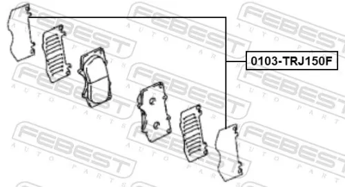 FEBEST Accessory Kit, disc brake pad (0103-TRJ150F)