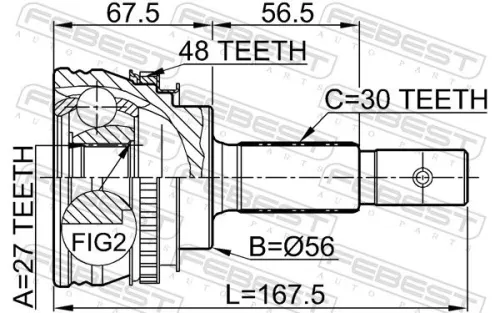 FEBEST Joint Kit, drive shaft (0110-013A48)