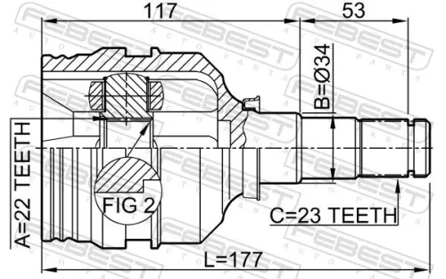FEBEST Joint Kit, drive shaft (0111-AV220)