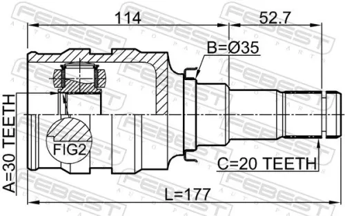 FEBEST Joint Kit, drive shaft (0111-ZRE142)