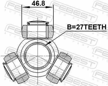 FEBEST Spider Assembly, drive shaft (0116-GSV40)