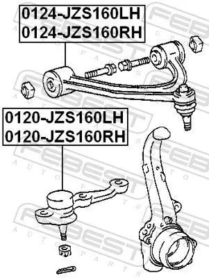 FEBEST Ball Joint (0120-JZS160RH)