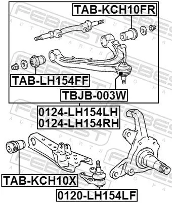 FEBEST Ball Joint (0120-LH154LF)