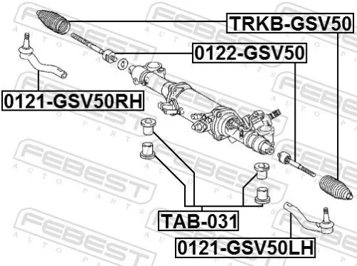 FEBEST Tie Rod End (0121-GSV50RH)