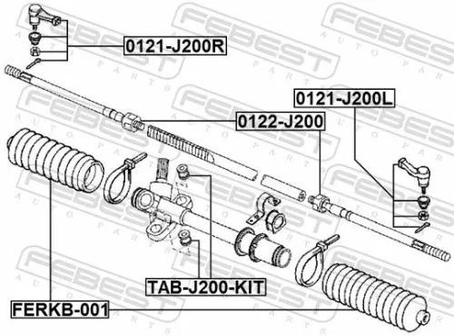 FEBEST Tie Rod End (0121-J200L)